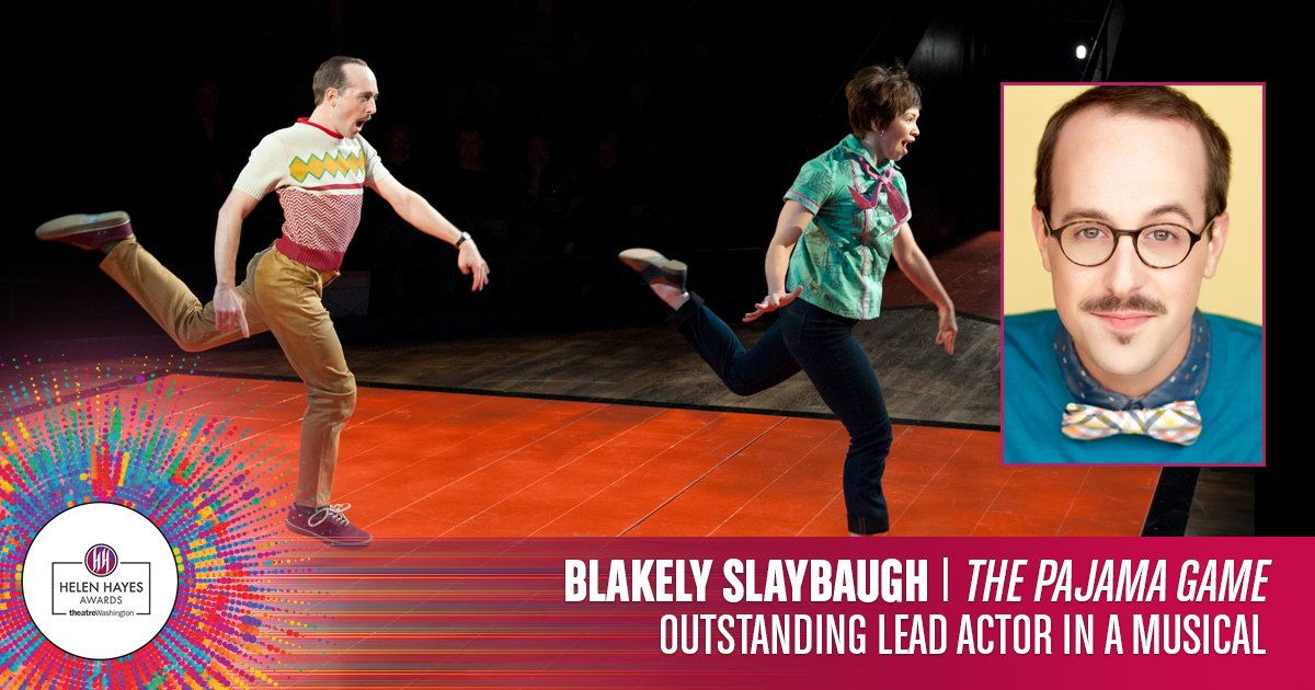 arenastage's tweet photo. 👏👏👏 🏃‍♂️ Congratulations to @BSlaybs our PREZ in “The Pajama Game.” #ArenaPJGame #HelenHayesAwards #HHA18 @HelenHayesAward https://t.co/Nfpbfzw03U
