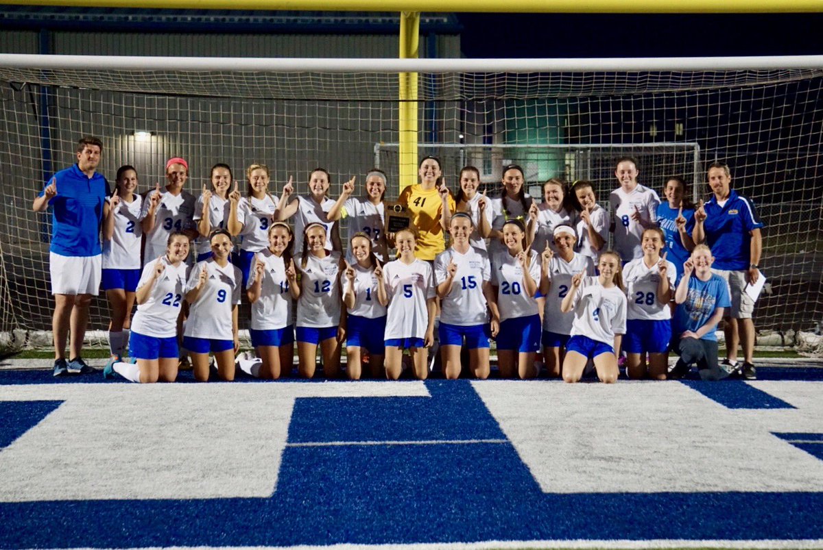 liberatorsoccer's tweet photo. Lady Libs defeat Willard 2-1 to win the district championship!! @OzarksOzone TOGETHER 3PEAT https://t.co/pR3utX1ypK
