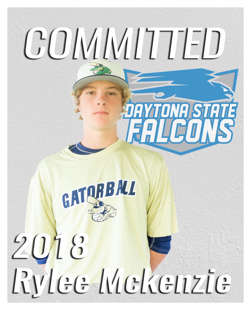 Congratulations to our own Rylee Mckenzie for committing to Daytona State College!⚾️🐊 
We wish you nothing but the best as you continue to thrive not only with your baseball career but your academics as well! #GatorballCommit 🐊