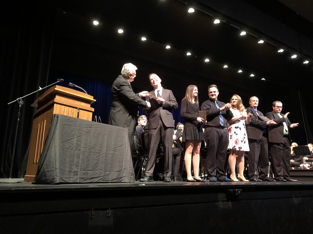 NotreDameBand's tweet photo. Congratulations to the @GreendaleBands on receiving the 2018 Sudler Shield as one of the nation’s top high school marching band programs. We’re honored to have shared the celebration with you! #bandfamily https://t.co/7BSW3QwjDS