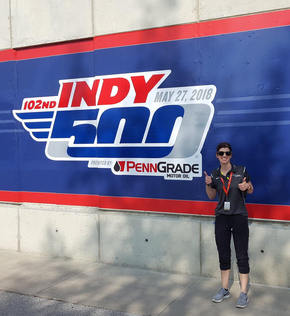 langfordsportRD's tweet photo. Month of May = 1 thing in Indy! #FASTcars. LOVED being back @IMS hearings the #vroom and spelling the rubber! I suppose ive become a real #hoosier!?! @DefiningSports #indycar #sweattesting #hydration https://t.co/16PVsHh6wN