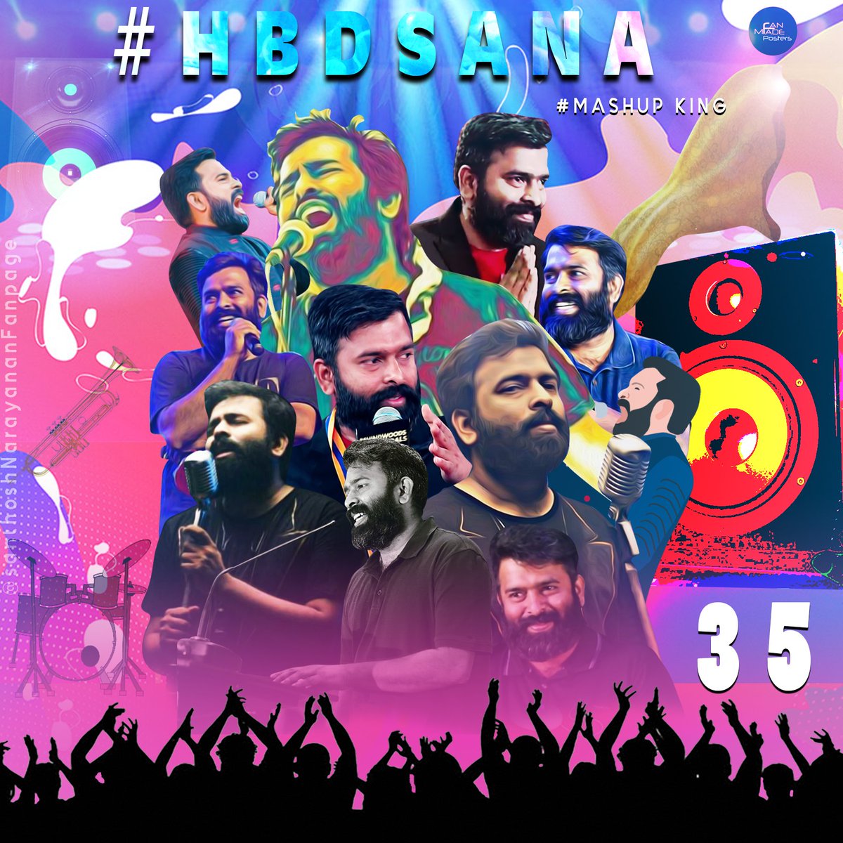 SHIVAYESKAY's tweet photo. Done my design for @Music_Santhosh  #HBDSANA #HBDSanthoshNarayanan #HBDKAALAmusicDirector #SanthoshNarayanan
My fav music director @karthiksubbaraj @Arunrajakamaraj @cinemapayyan @Viveka_Lyrics @SSMusicTweet @beemji @RajiniSoldiers @RajiniFollowers @Rajnikanth_FC @SanthoshFans https://t.co/yg1BrrSEV8