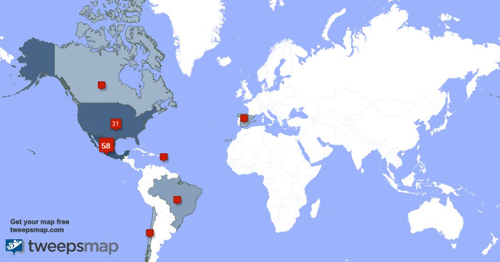 Tengo 1 nuevos seguidores, desde México durante la última semana tweepsmap.com/!encuentroguad…
