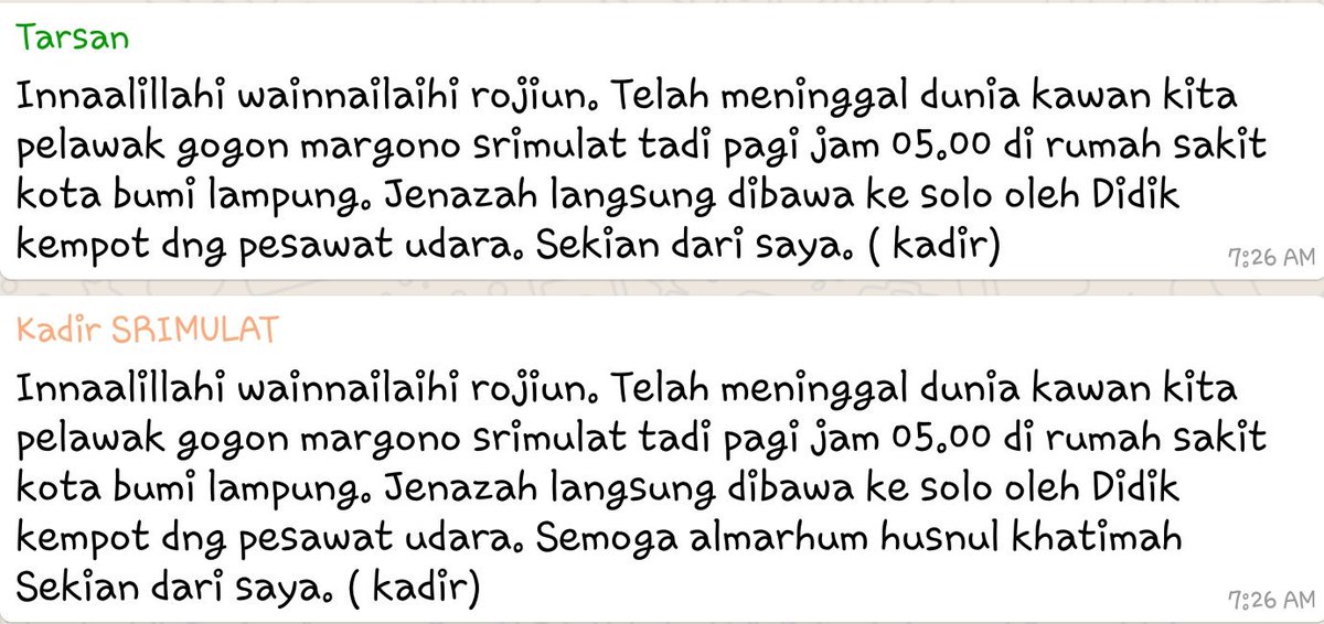 Selamat jalan Mas Gogon, tak pernah kulupa kebaikanmu, traktiran kopi dan pisang goreng, saat saya menjadi jurnalis yg sering nongkrong di belakang panggung Srimulat di Taman Ria Senayan puluhan tahun lalu, bersama Mas Gepeng, Mas Asmuni, Mas Triman, Mas Polo, Mas Mamiek...