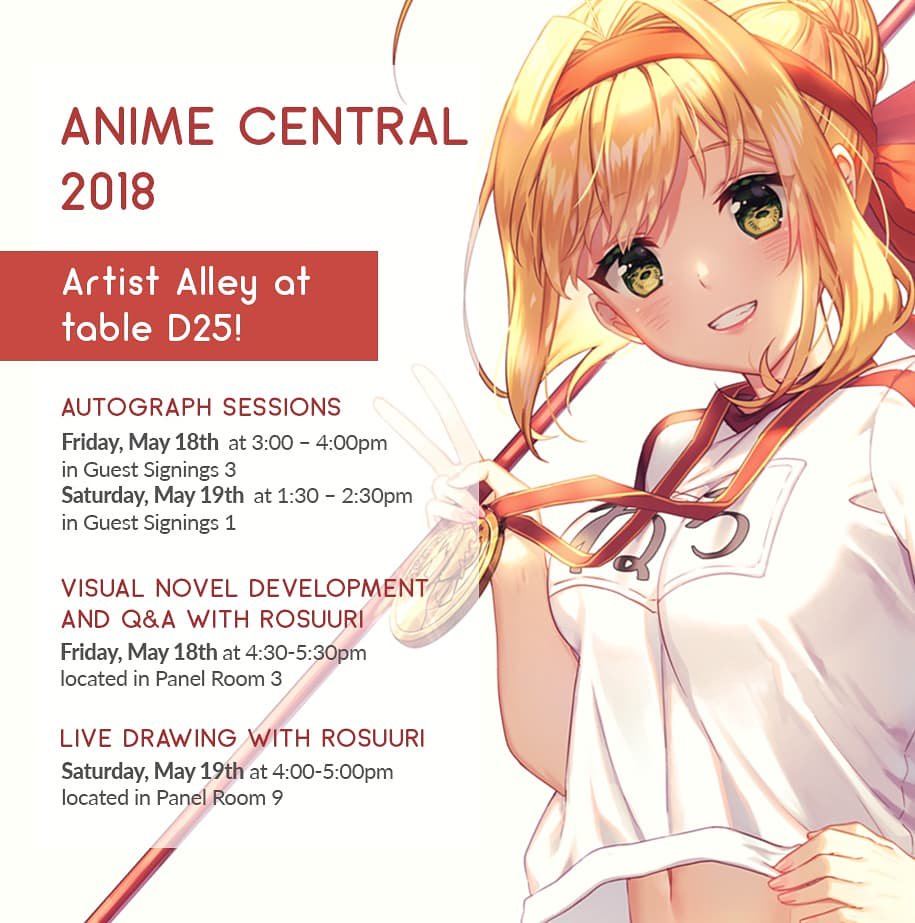 I'm a guest at Anime Central in Chicago, Illinois this week! See you there~! ✌️ 