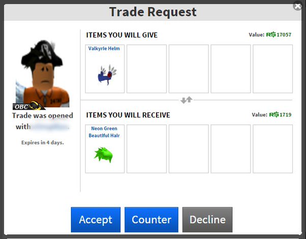 Trading For Valkyrie Roblox