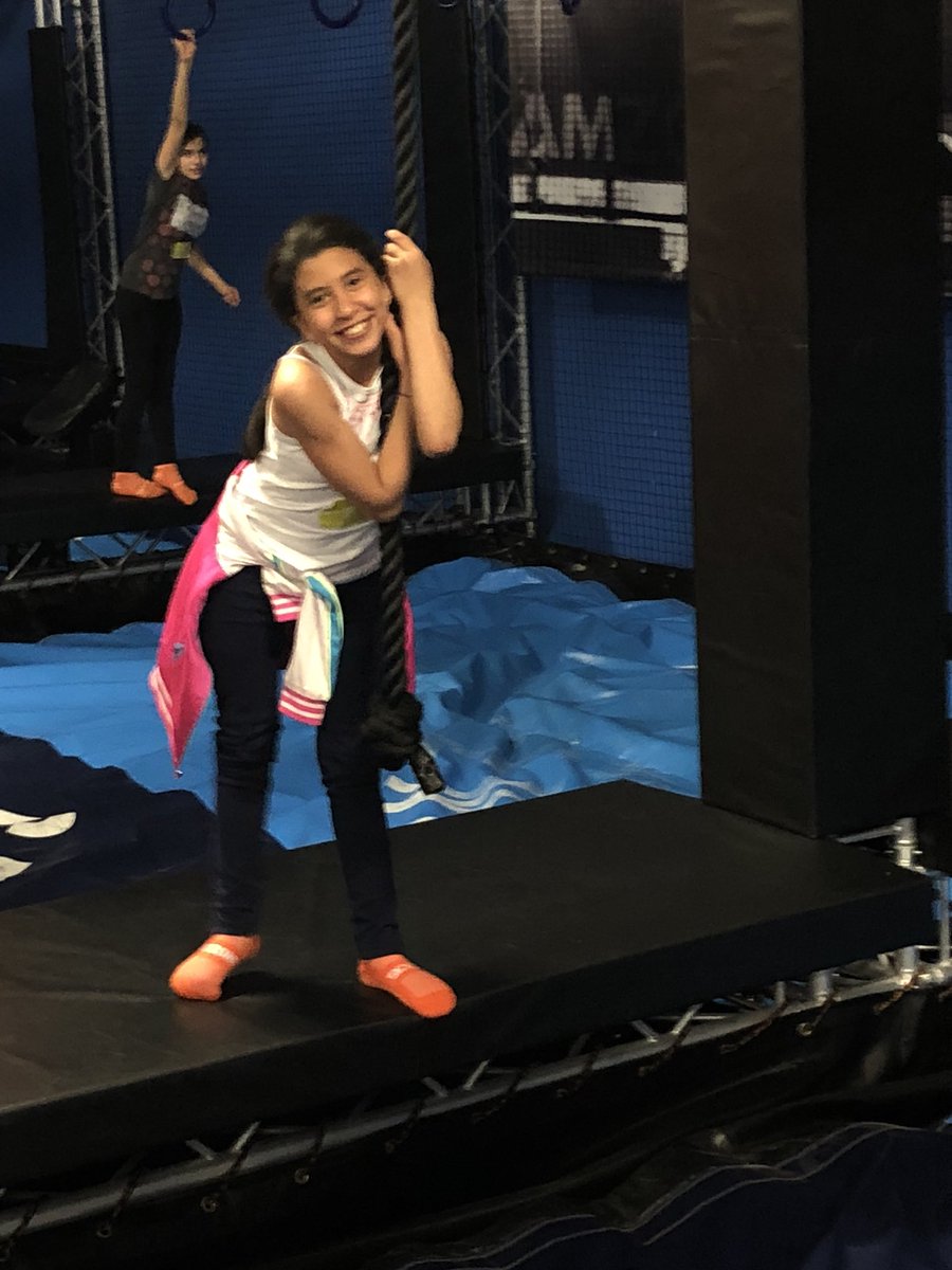 lwhiteford2's tweet photo. ENL night at Skyzone. Smiles and laughter all around. #ELL #ilovemystudents @SandCreekInt https://t.co/HJmEvWzQzN