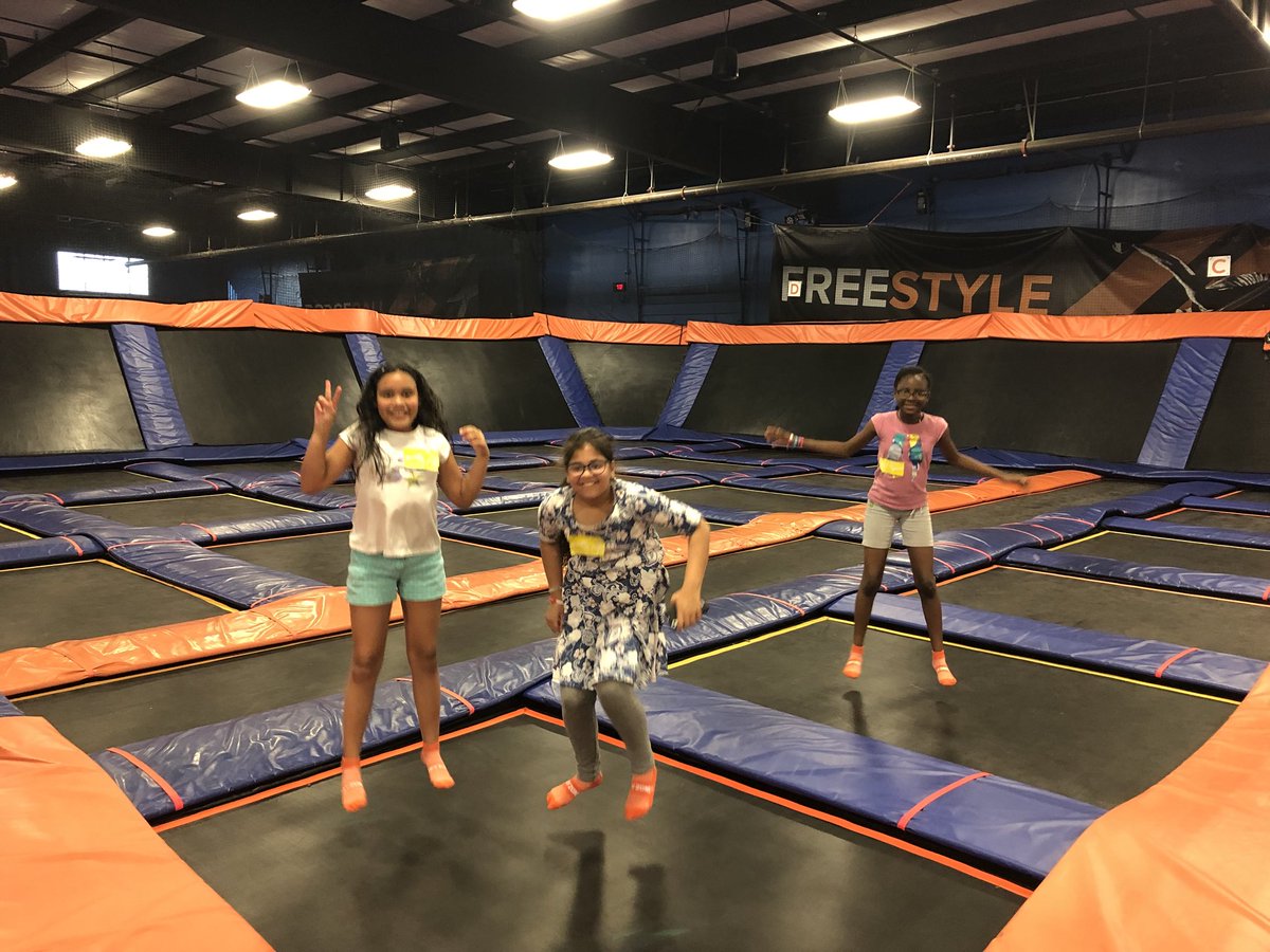 lwhiteford2's tweet photo. ENL night at Skyzone. Smiles and laughter all around. #ELL #ilovemystudents @SandCreekInt https://t.co/HJmEvWzQzN
