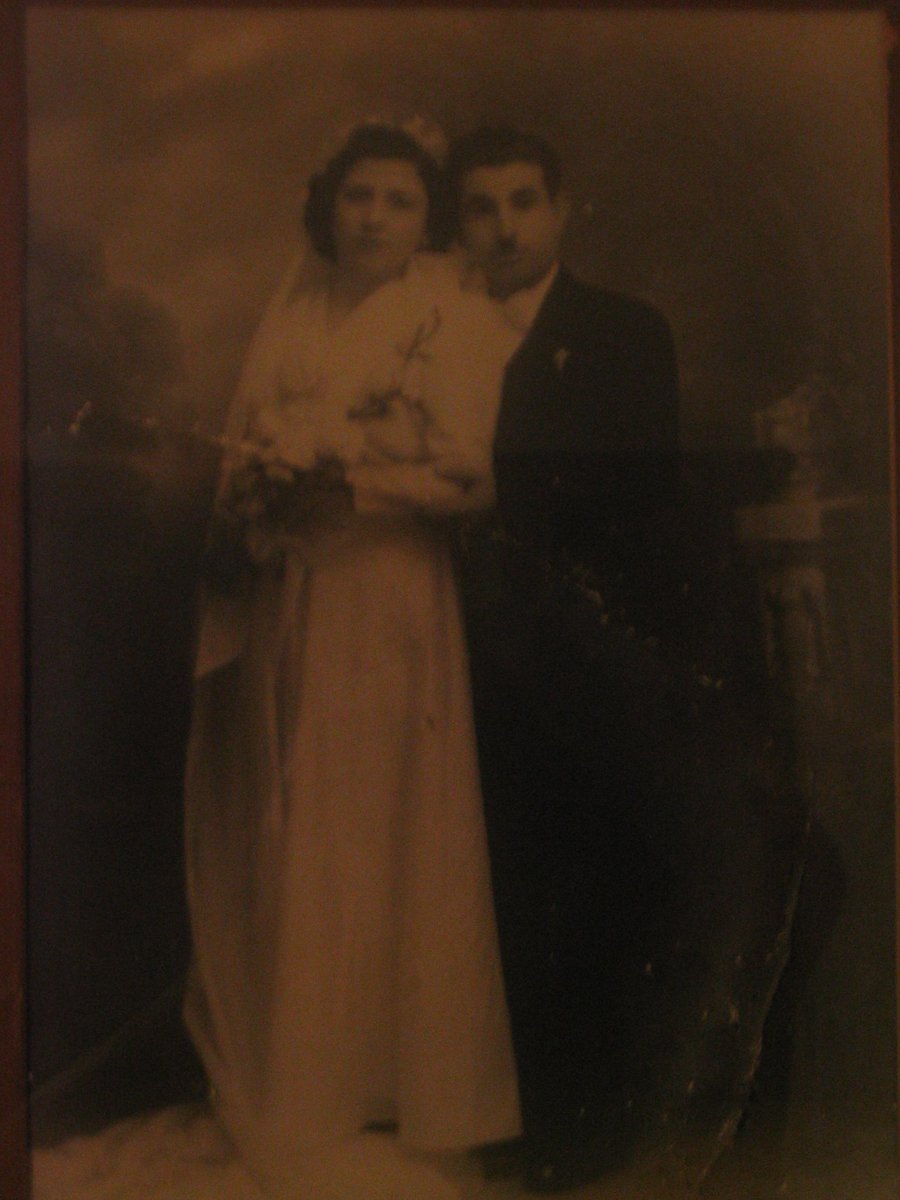 That day finally came in the early 1940s when he married my Teta (grandmother). This is a photo of them on their wedding day.