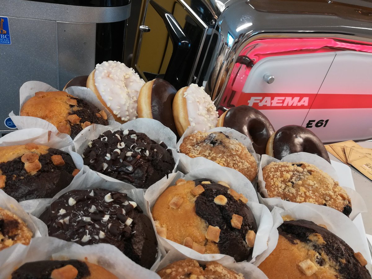 speakeasycheers's tweet photo. @ #ICTSpring Week @The_LHoFT #innovation with our #faema #coffeebar #barcatering #Luxembourg #donuts #muffins #speakeasy https://t.co/3o5pkbJyPY