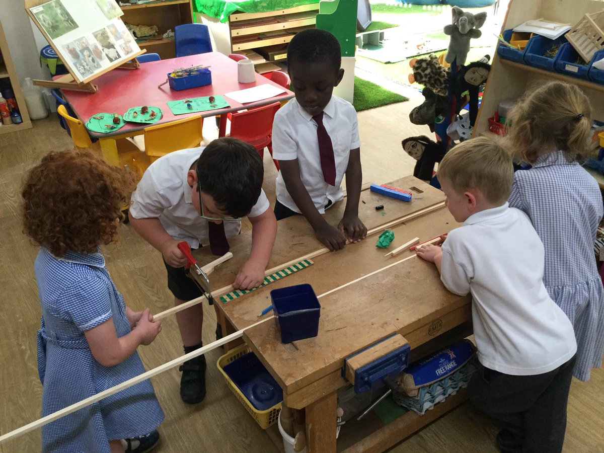 TranbyYear1's tweet photo. #DearFarm today we started to make our animal crates in the DT area. The children measured the wood before cutting it with the junior hacksaws. The children supported each other by holding the wood steady to prevent slippage. https://t.co/j9tmYhVslx