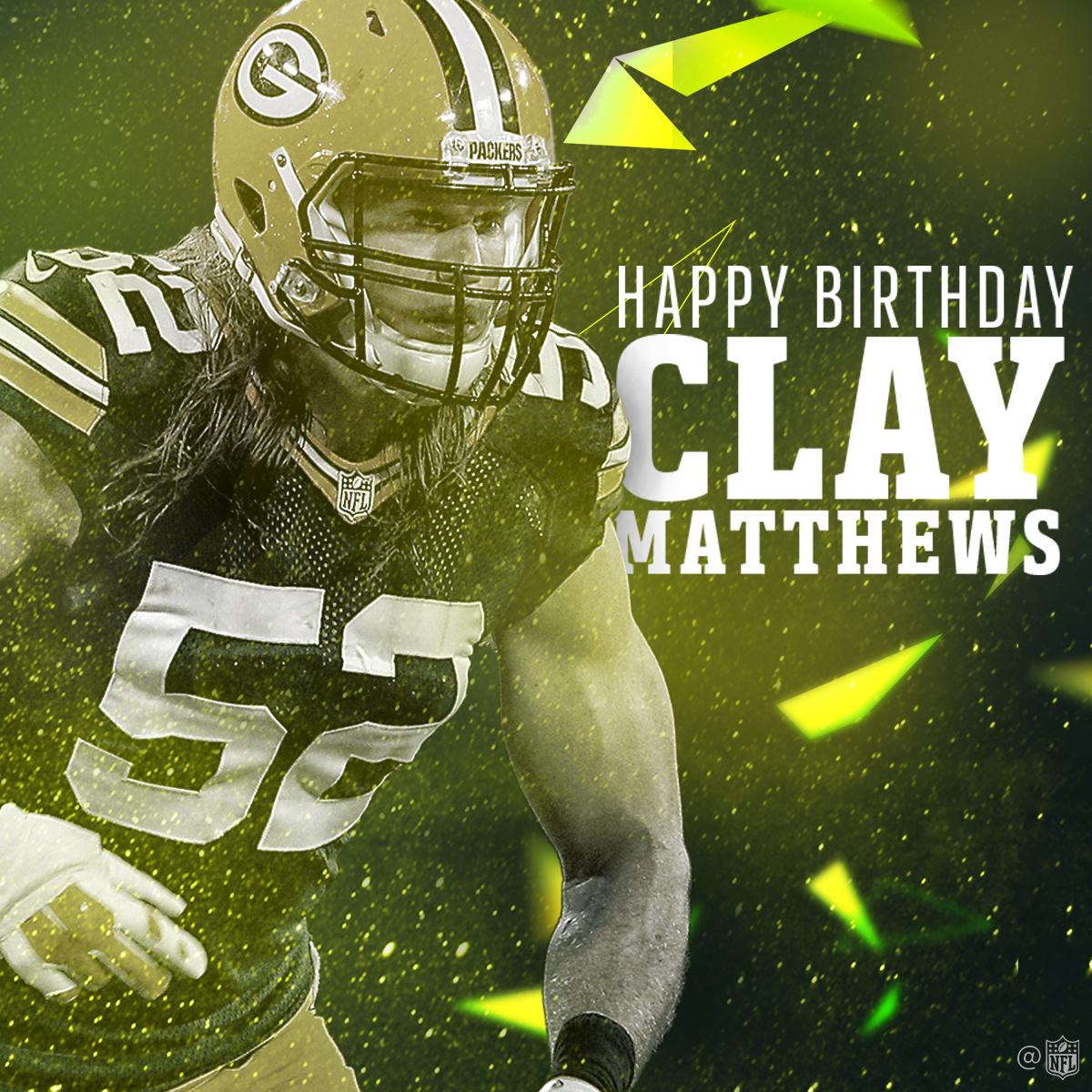 124715. Happy B-day to Clay Matthews, the Packers' all time sack leade...