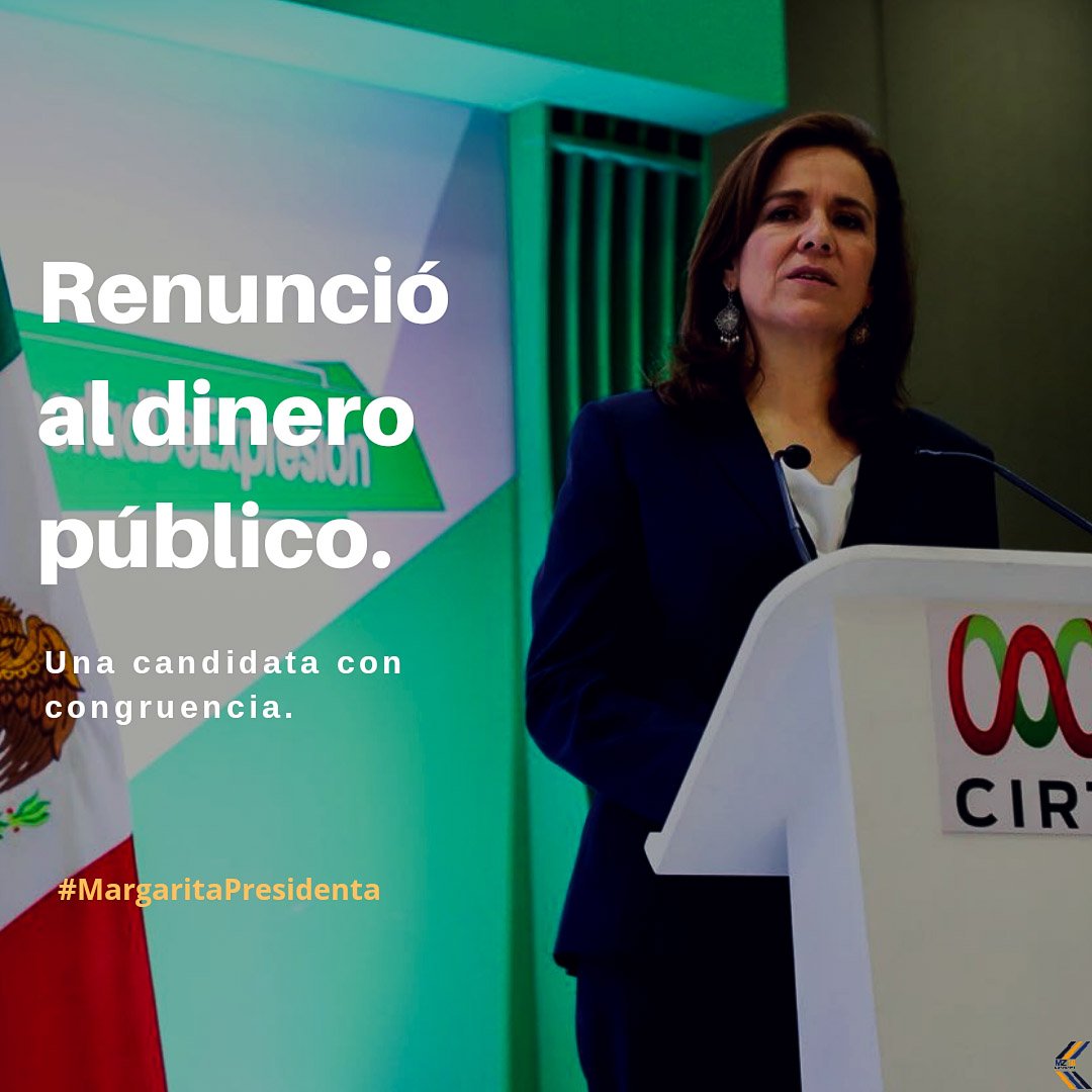 ValorEsMZ's tweet photo. Una forma distinta de hacer política, que no te cueste un sólo peso de tus impuestos. Margarita Zavala lo demostró al renunciar al dinero público del INE. #ValorEs congruencia.
Donar para la campaña es muy sencillo, solo entra al siguiente enlace https://t.co/gL99VAiGOU https://t.co/p6bb1ywPJf
