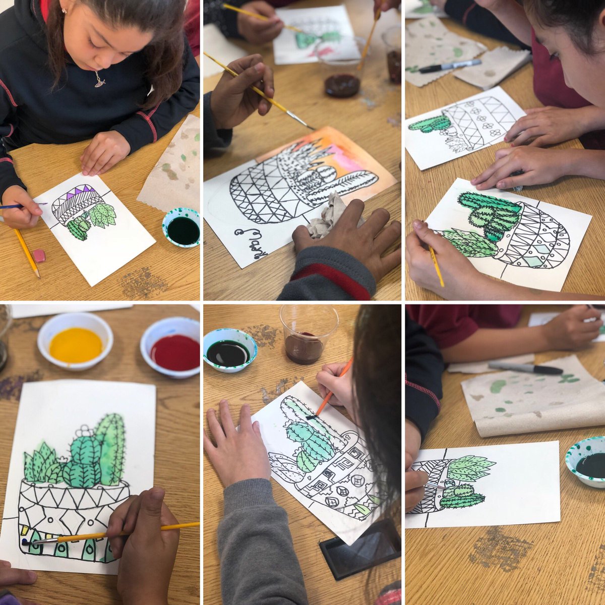 MervaKACD's tweet photo. Working on one final art project in 4th grade after a long day of testing! #kipp #kipptexas KIPPAustin #kippcomunidad #art #Elementary #elementaryart #watercolor https://t.co/ysbyojy7w6
