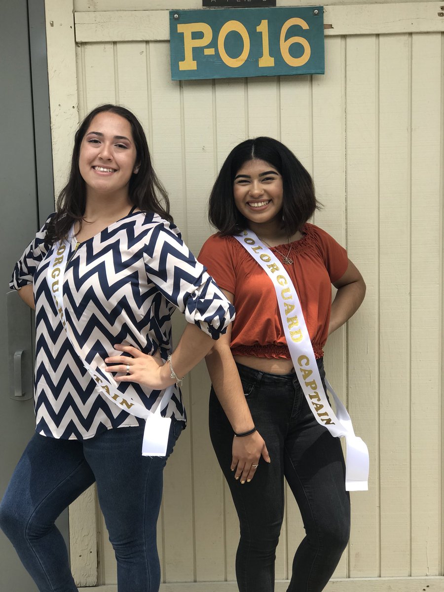 Tarah Iracheta and Lluvia Medina are your 2018-2019 Holmes Colorguard Captains! here’s to their second year of being captains, and looking forward to next year! 💛💚
