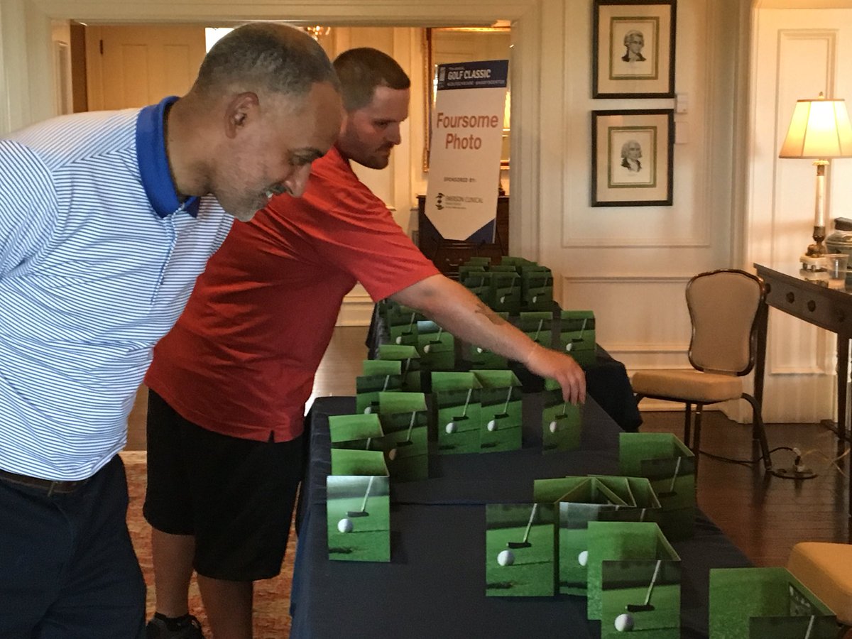 MarysCenter's tweet photo. Today was a memorable day of great #golf2givecare at the Mary’s Center Golf Classic and our foursomes are taking home a beautiful souvenir thanks to @emersonclinical. https://t.co/V9uupNixmN