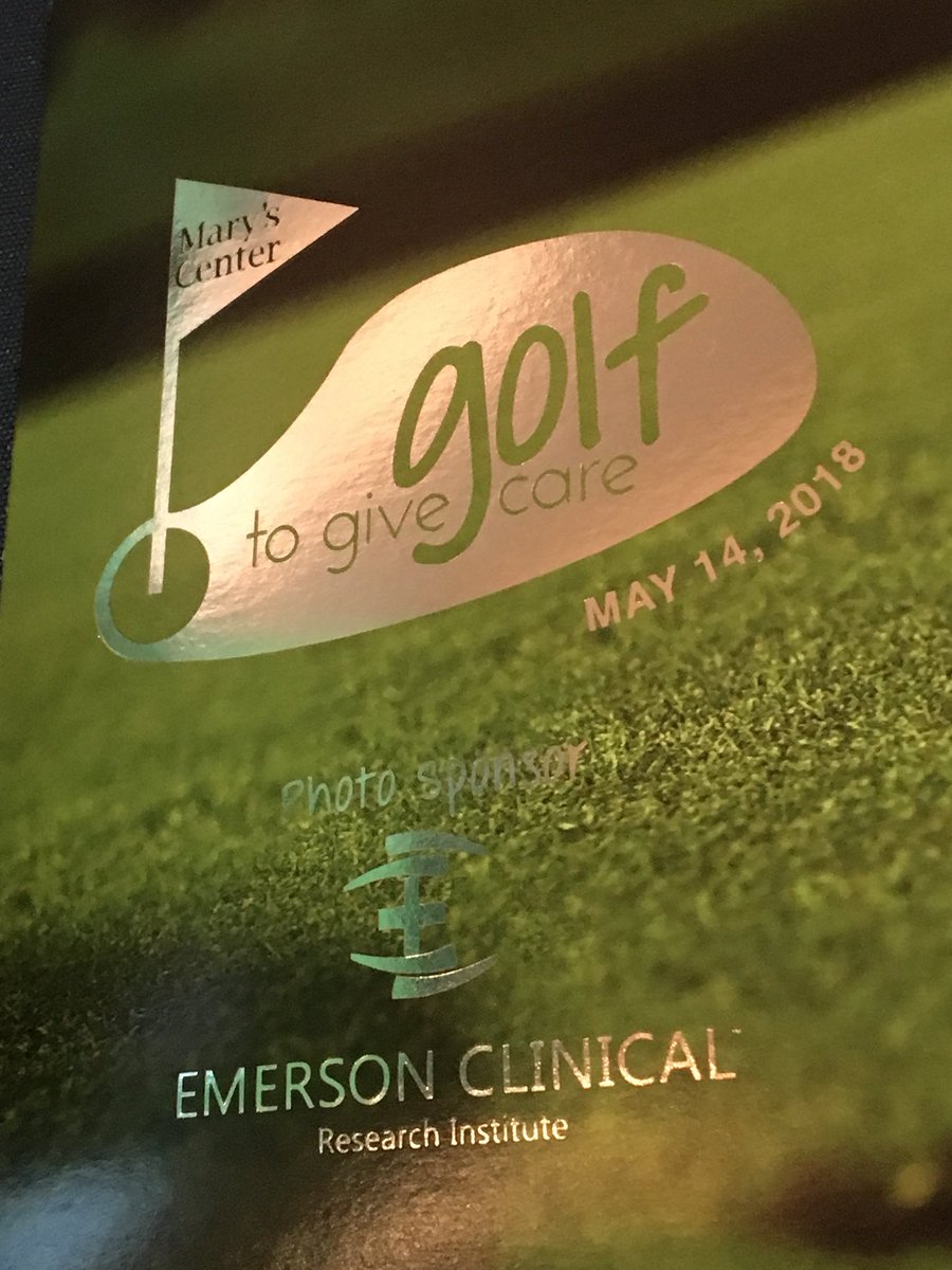 MarysCenter's tweet photo. Today was a memorable day of great #golf2givecare at the Mary’s Center Golf Classic and our foursomes are taking home a beautiful souvenir thanks to @emersonclinical. https://t.co/V9uupNixmN