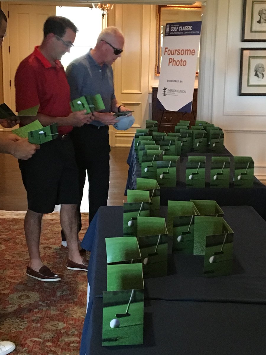 MarysCenter's tweet photo. Today was a memorable day of great #golf2givecare at the Mary’s Center Golf Classic and our foursomes are taking home a beautiful souvenir thanks to @emersonclinical. https://t.co/V9uupNixmN