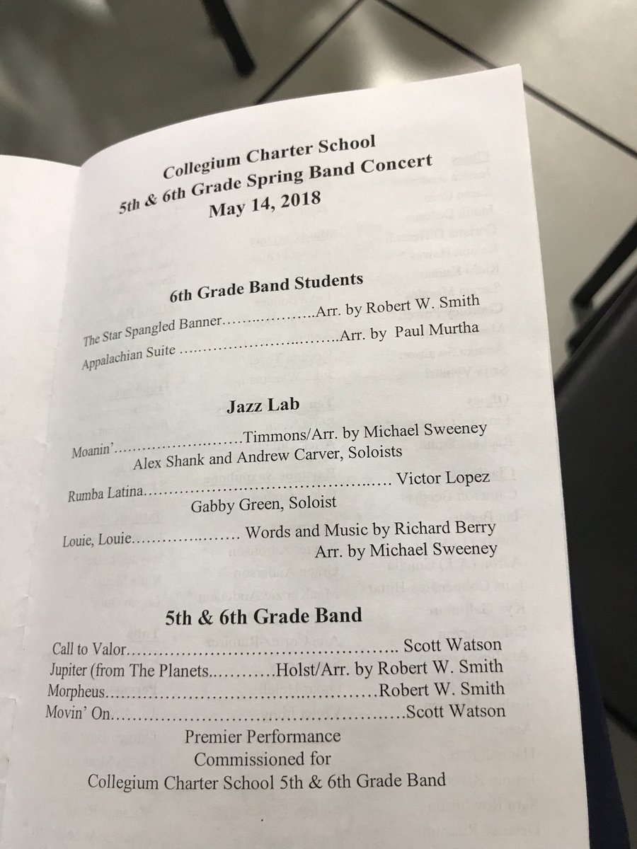 Checking out Theresa Sundwall concert <a href="/scott_watson/">Dr. Scott Watson</a> I see a premier is going on!  Congrats to all I’m sure the program will be wonderful #smartkidsdoingstuff