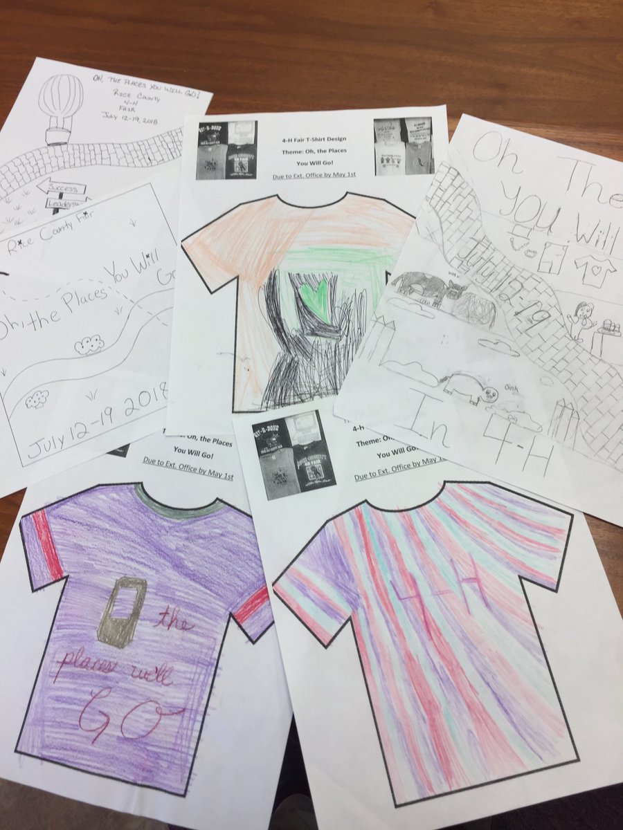 There  were so many wonderful t-shirt design ideas submitted for this year's  4-H fair, we're having trouble choosing a favorite! We need your help. 

Stop in our Lyons branch throughout the week and help us decide by  voting for your favorite design.
