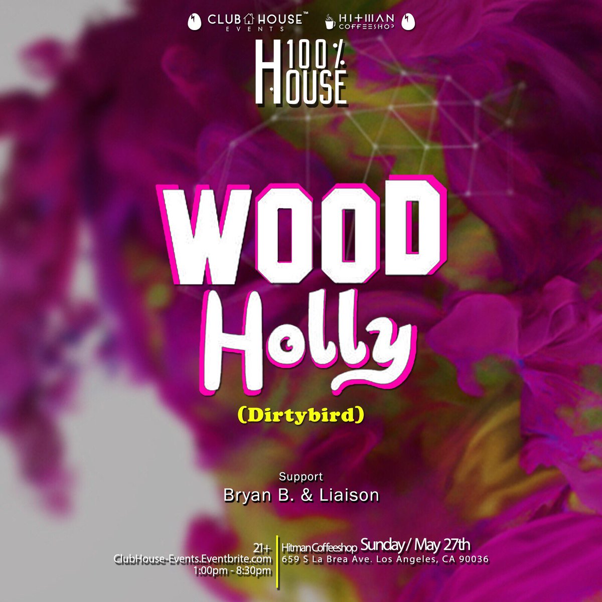 ClubHouseEvnts's tweet photo. JUST ANNOUNCED

@woodhollywould along with the rest of the Club House crew at the Hitman Coffee Shop! 

Make sure to grab your tickets now with the link in our bio. 🧞‍♂️🔈🎊 

#ClubHouseEvents #HouseMusic #SundayFunday #100House https://t.co/7ZzCoTLZ9R