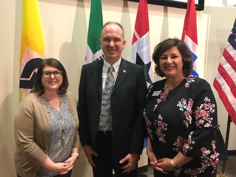 MetrocrestAreaC's tweet photo. The @MetrocrestCofC was pleased to attend the @jpmorgan @DallasCoPromise event hosted today @brookhaven. Pictured are (L-R) @carneycommerce1, @ThomChesney & @warnockge of @CFBISD #MetrocrestCofC #DCCCD #CFBISD #WorkforceDevelopment #PromisePledge https://t.co/AxiZ8J3RpC