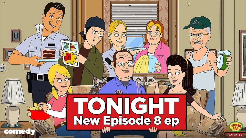 Don't miss an all new episode of #CornerGasAnimated! Tonight at 8pm et/pt on @comedynetwork