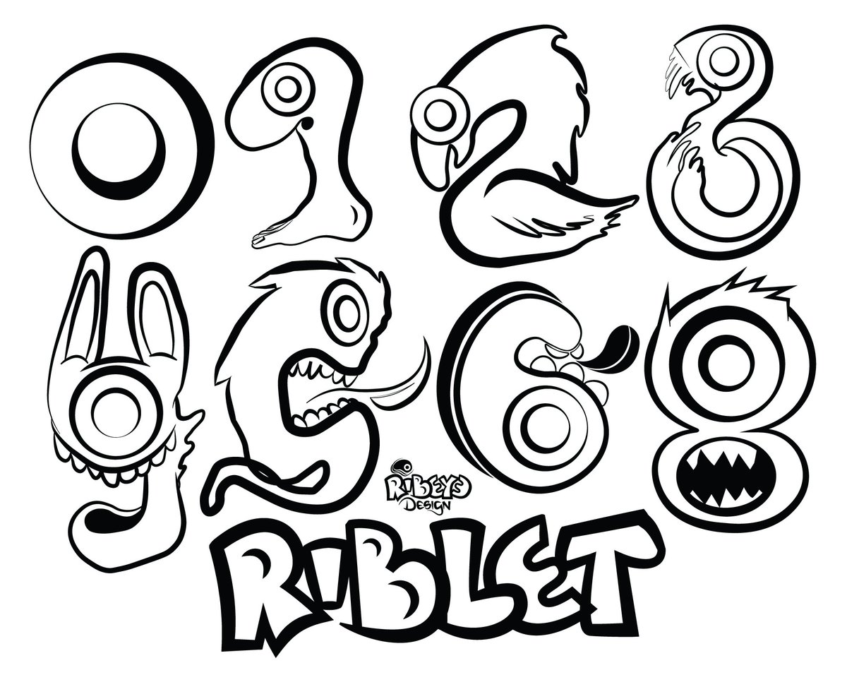 RibeyeDesign's tweet photo. Some new characters joining the Ribeye family for Riblet sized clothing label prints. https://t.co/6WsWToxjHM
