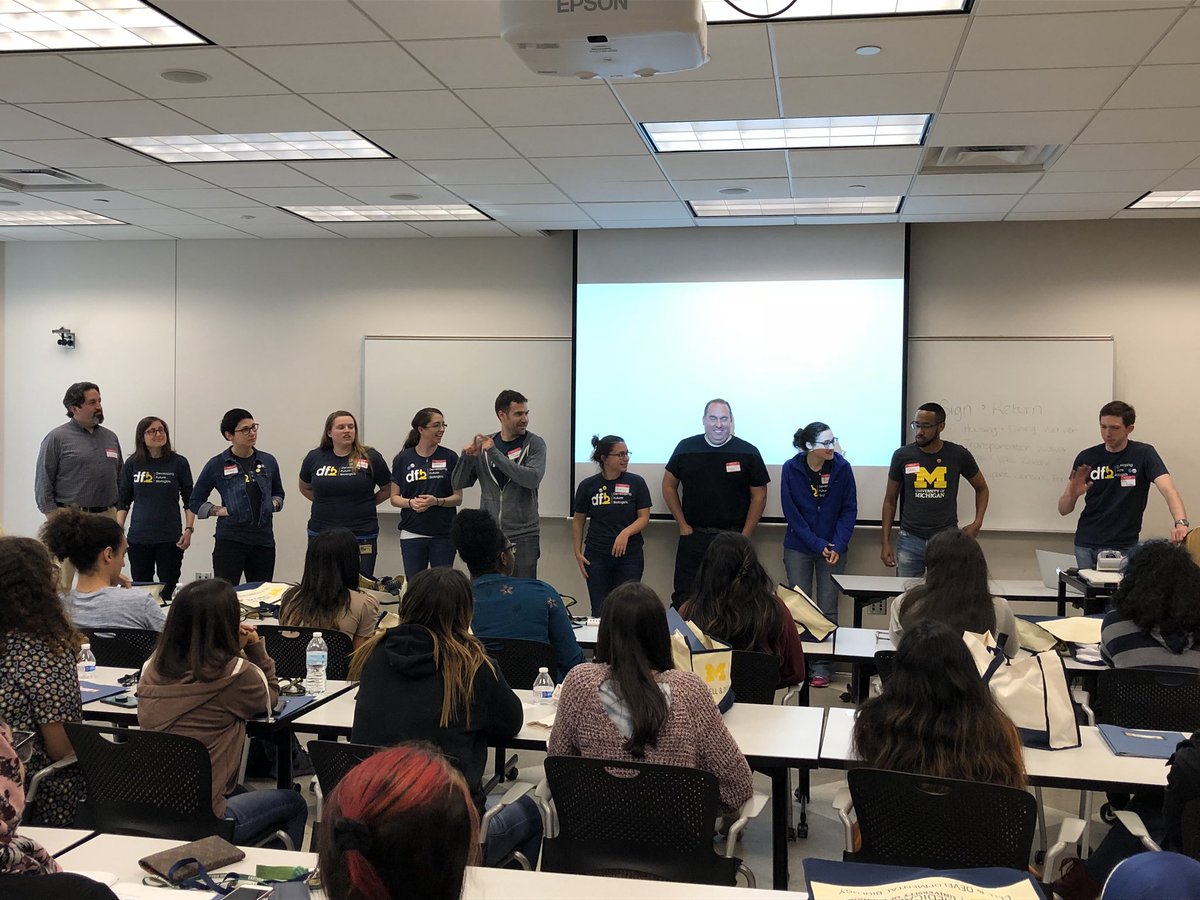 DFB_UM's tweet photo. First day of #DFB2018 underway with an awesome group of new students. We went into safety and iClicker demos, followed by a course survey and our instructors talked about their lives outside of lab in the ice breaker session. https://t.co/zYlRgB3Xk7