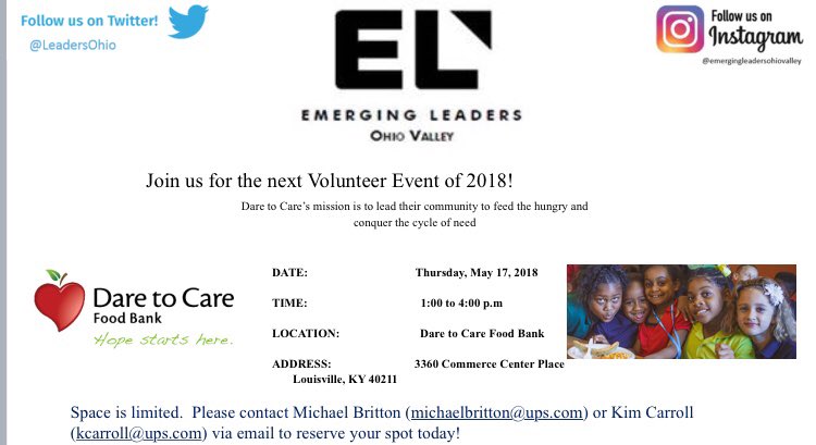 #emergingleadersohiovalley #ELfeedingohiovalley #ups #upsgivesback