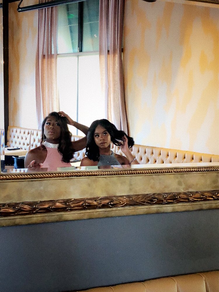lamobri's tweet photo. You don’t need a mister when you got yo sister👭🤞🏾 #realsisters #Prom18 #sisterstakeprom https://t.co/Cfe0wXFuuD
