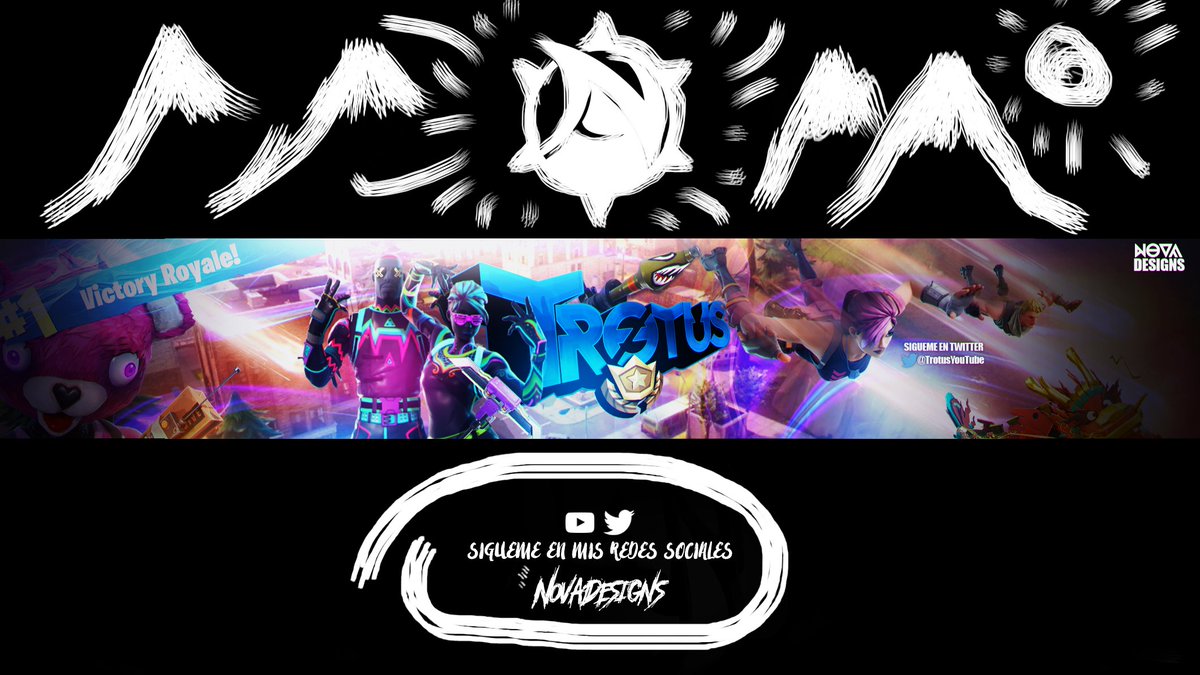 NovaDesignsYT's tweet photo. NUEVO BANNER PARA MI CANAL DE GAMEPLAYS!!!!!😍
QUE LES PARECE?
RT🔄 y MG❤️ SE AGRADECEN
#design #designer #Fortnite #FortniteBattleRoyale #FortniteSeason4 #YouTube #disenografico #Banner https://t.co/qvozZZjmFW