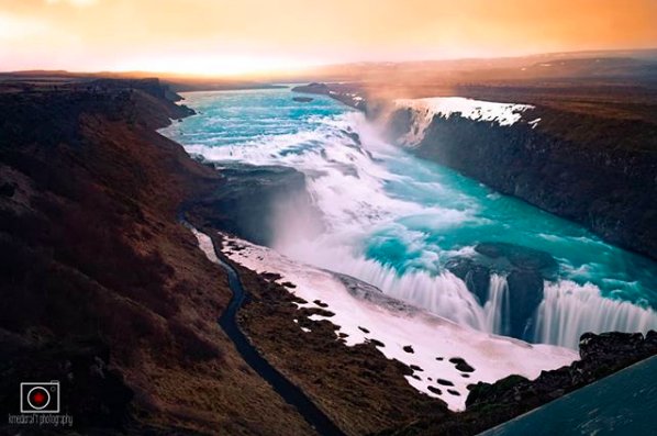 GoBewander's tweet image. Such a stunning photo of Gullfoss Waterfall in Iceland by @kmedicraft! Use the tag #Bewander to have your awesome travel pics featured!