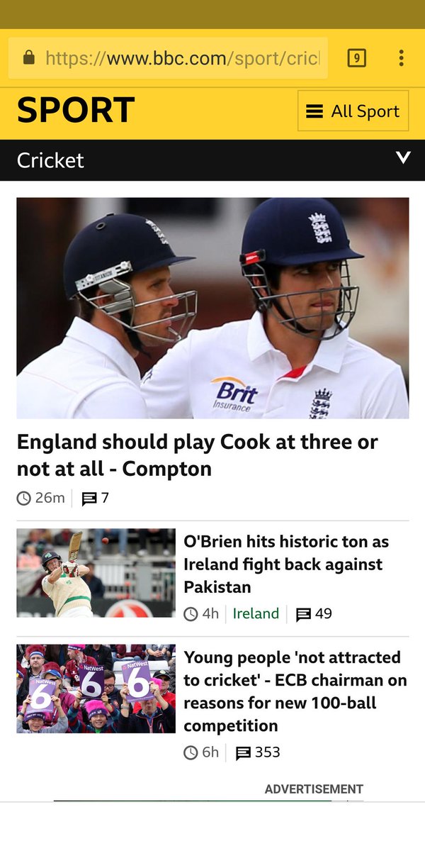 KevinHandSport's tweet photo. So two international stories followed by a domestic one - and look at the numbers responding! Now what percentage of those are positive? Only flicked through but didn't see any! @ECB_cricket #bbccricket #backthecounties #backtheBlast https://t.co/qtD4NNFdxe