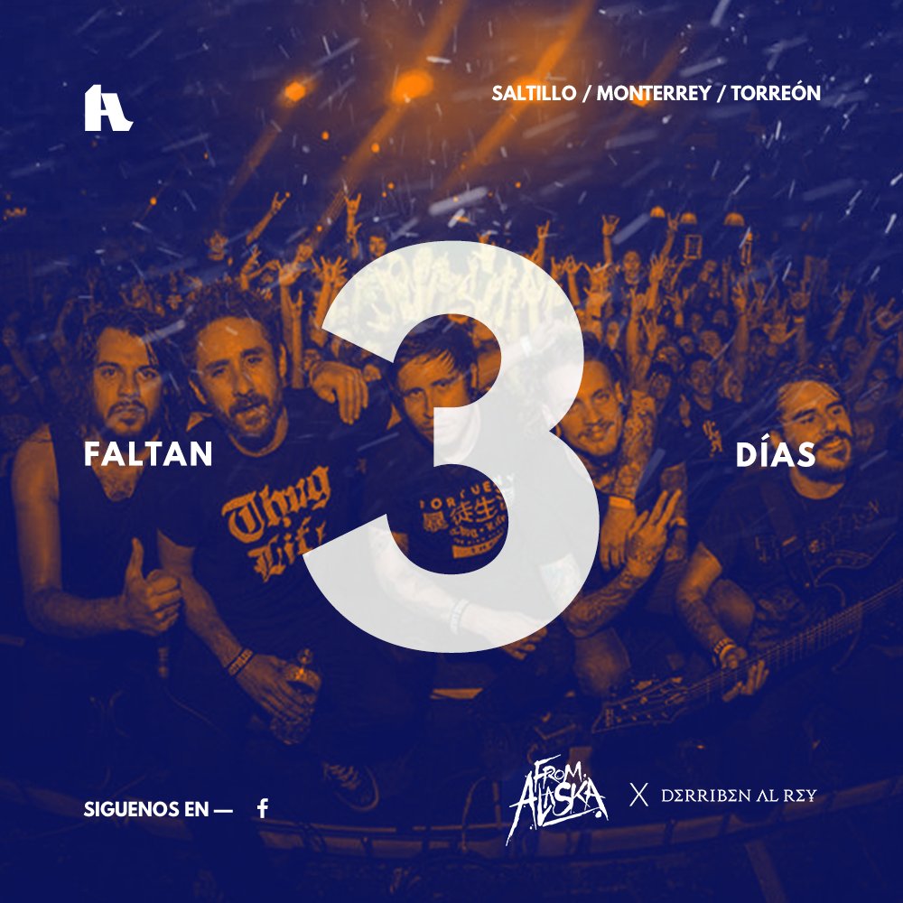 AvanzadaMx's tweet photo. ¡FALTAN 3 DÍAS! 📣🙌📆

¿¡Ya tienes tus boletos!?🎟️🔥📣
¡Consíguelos hoy mismo!

Para más información síguenos en Facebook como Avanzadamx
#avanzada #mty #saltillo #torreón #tickets #fromalaska #derribenalrey https://t.co/BKR10emOLk