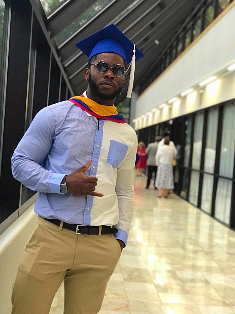 NuBetaAlphas's tweet photo. Join us in congratulating Nu Betaโs own Bro. Malik Stevens (SP โ12) on graduating from American University with a Master of Science degree in Health Promotion Management! Weโre extremely proud of you and your accomplishments!๐จ๐ฝโ๐๐ค๐พ#NuBetaAlphasย #BlackExcellence #Classof2018 https://t.co/MurXOLl0Tv