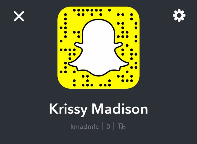 Krissy Madison - I made a FREE Snapchat for my @MyFreeCams__com @MobileMFC #MyFreeCams cam peeps! My name is: KMadMFC - Add me! NO dick pics! #MFC #nsfw #cam https://t.co/mJ5dbQBFFT
