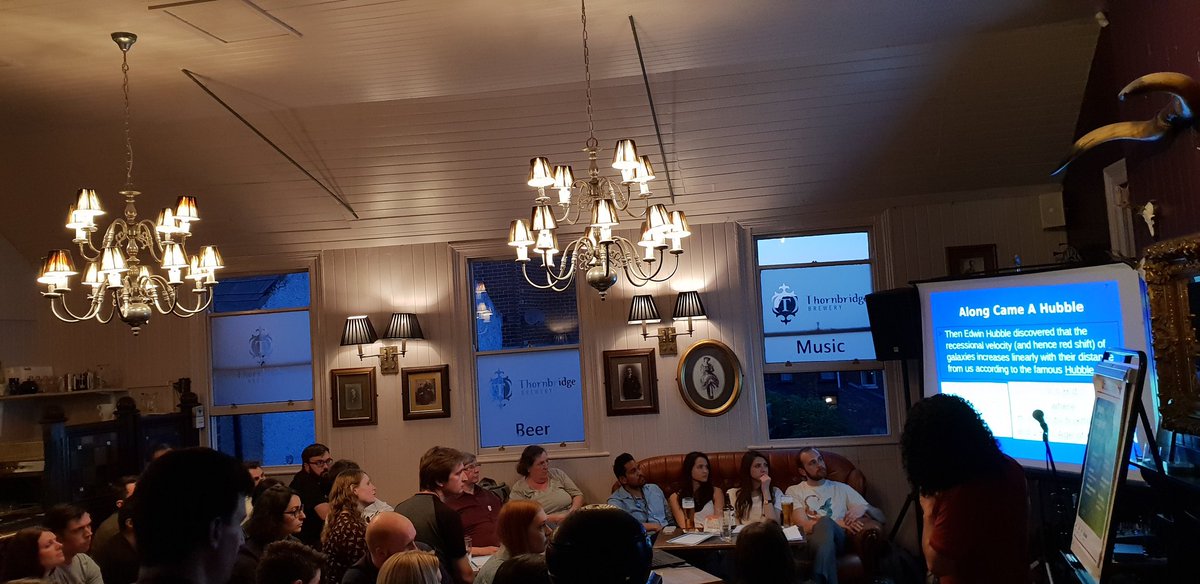 DrPreaSingh's tweet photo. Great first night for Atoms to Galaxies part of #pint18 Looking forward to tomorrow's talks: Circus for the Senses! Lots of fun activities await! (Sweet treats and cocktails 😋) @UniShefEngage @pintofscience #sheffield https://t.co/B2yRTvOOTD