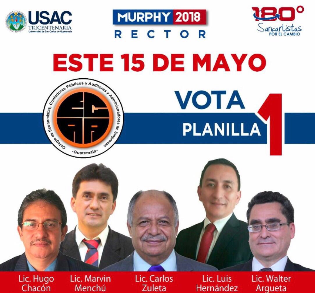 MurphyPaiz's tweet photo. #MurphyRector #YoAmoLaUSAC Ratifiquemos el voto 15 de Mayo Planilla 1 https://t.co/argcskUfkw