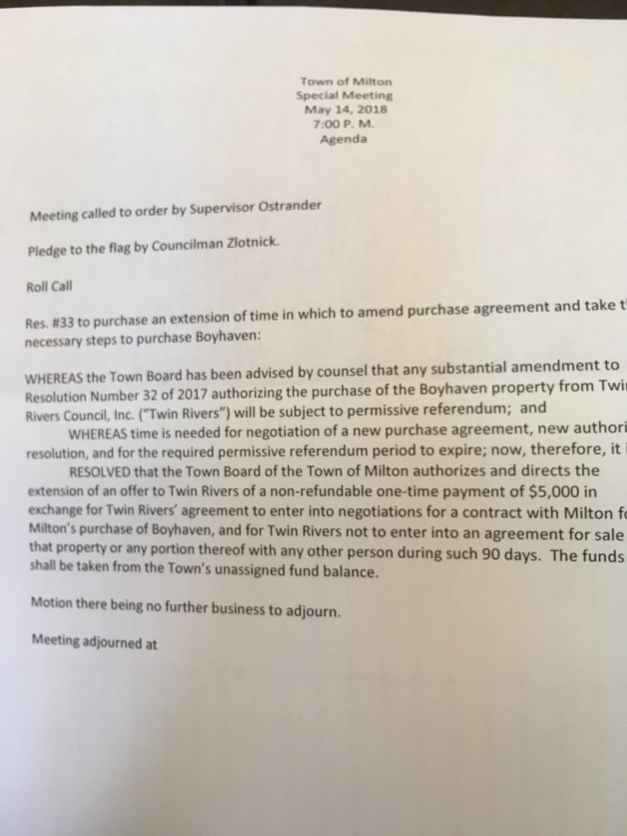 wendyliberatore's tweet photo. Milton to ask @boyscouts for yet another extensions to buy #Boyhaven. @timesunion https://t.co/4ffTqWMTER