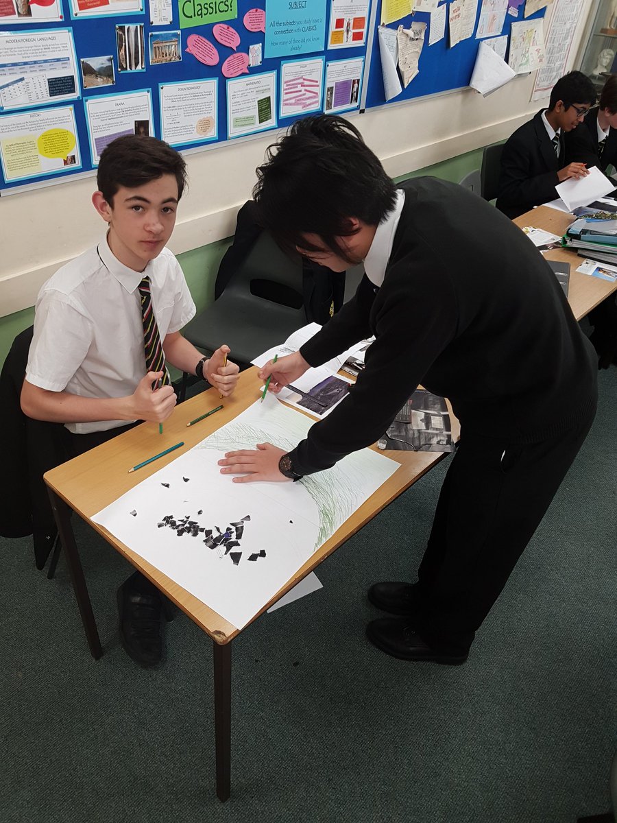WilsonsClassics's tweet photo. Today 10Z worked on collages depicting scenes from Ovid's poem 'The Sights and Sounds of the Countryside'. Can't wait to the finished display! https://t.co/XUKzNhpKvH