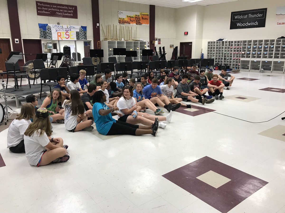 CCWildcatBand's tweet photo. First WildCat Band Freshmen clinic! #WCLTS https://t.co/clEGh6alAp
