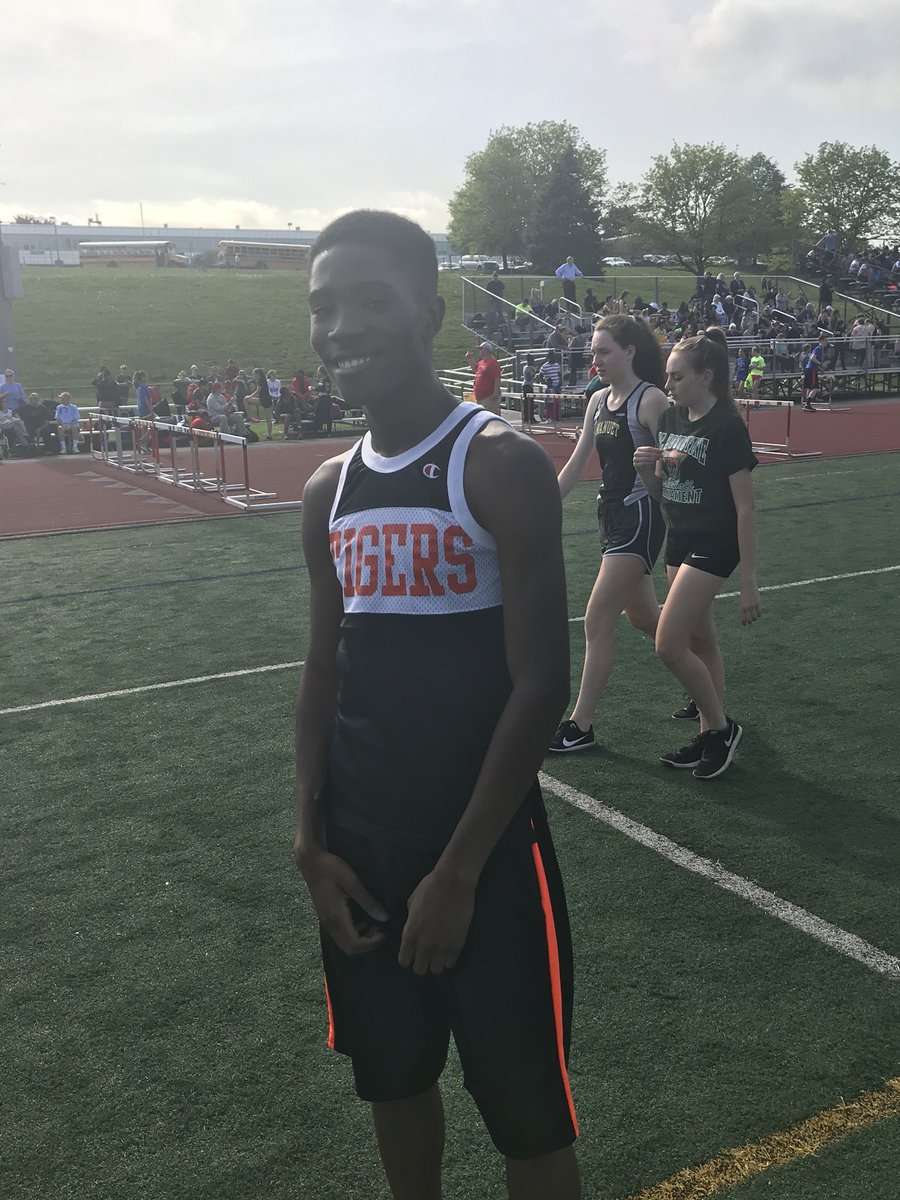 Congrats to Triston Whyte taking 1st place in the High Hurdles at the Frosh/Soph Championships. County champion