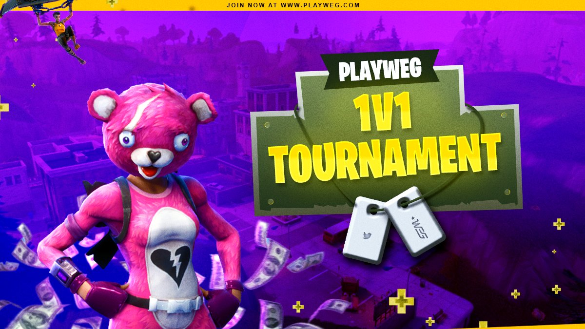 🚨 HIGH ROLLER 🚨
#Fortnite | Global 1v1 Best of 3

⏰ - Begins in 1 Hour!
💰 - 10 Credit Entry

Register ➡️ playweg.com/tournament/000…