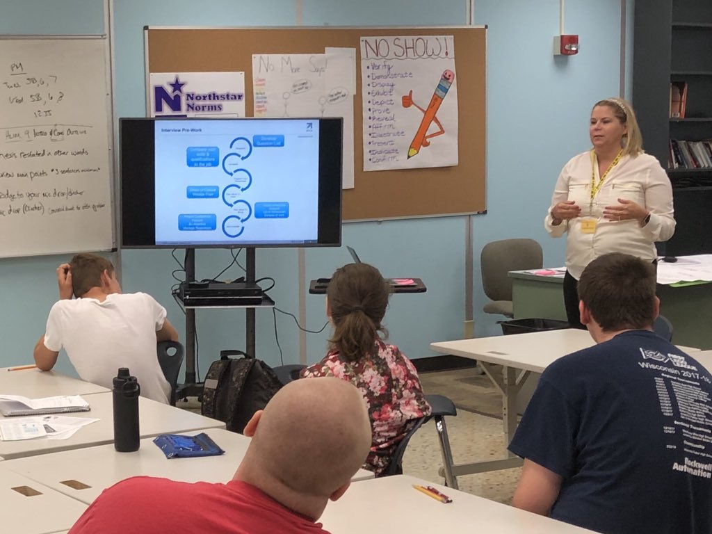 GretaVoit's tweet photo. Great guest speaker from SPX...Chris Schmitz, HR Manager...speaking to the @North_INSPIRE juniors about tips and tricks for effective job interviewing and resumes! #CommunityConnections #RealWorldApplication https://t.co/VL0KR8EowI