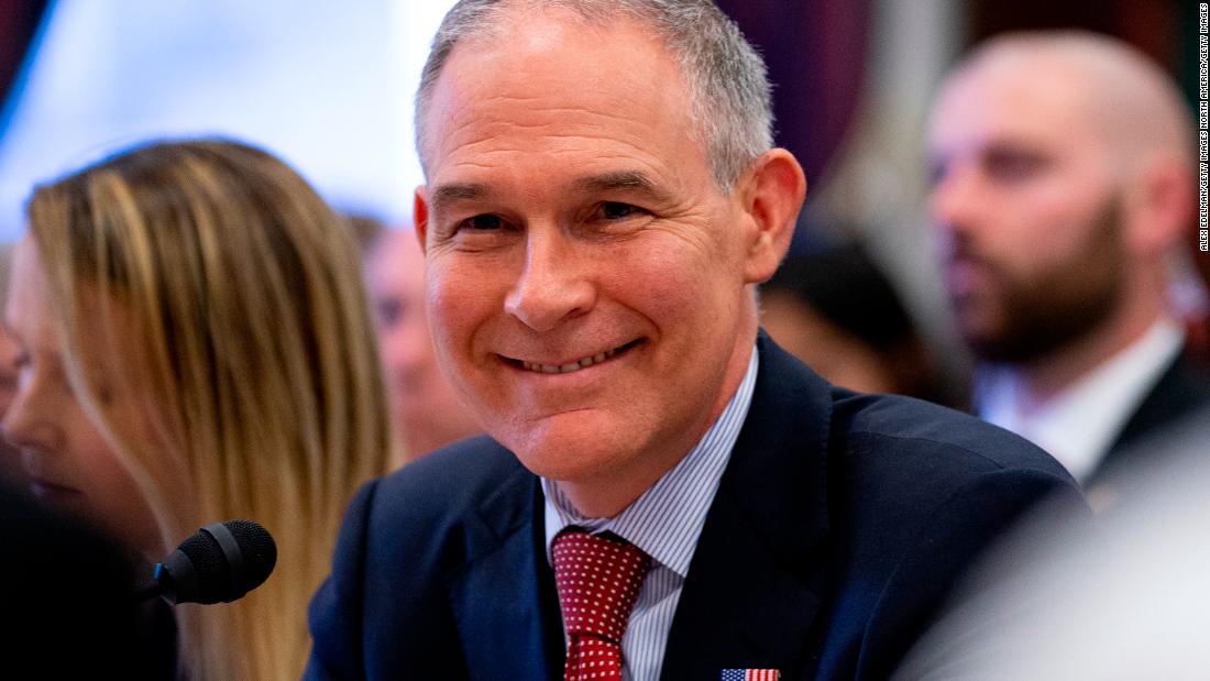 CNN's tweet photo. EPA Administrator Scott Pruitt asked for 24/7 security on his first day, contradicting a previous claim that the around-the-clock protection was a response to an assessment of death threats against him https://t.co/8v37sZih2i https://t.co/NDogCDA96h