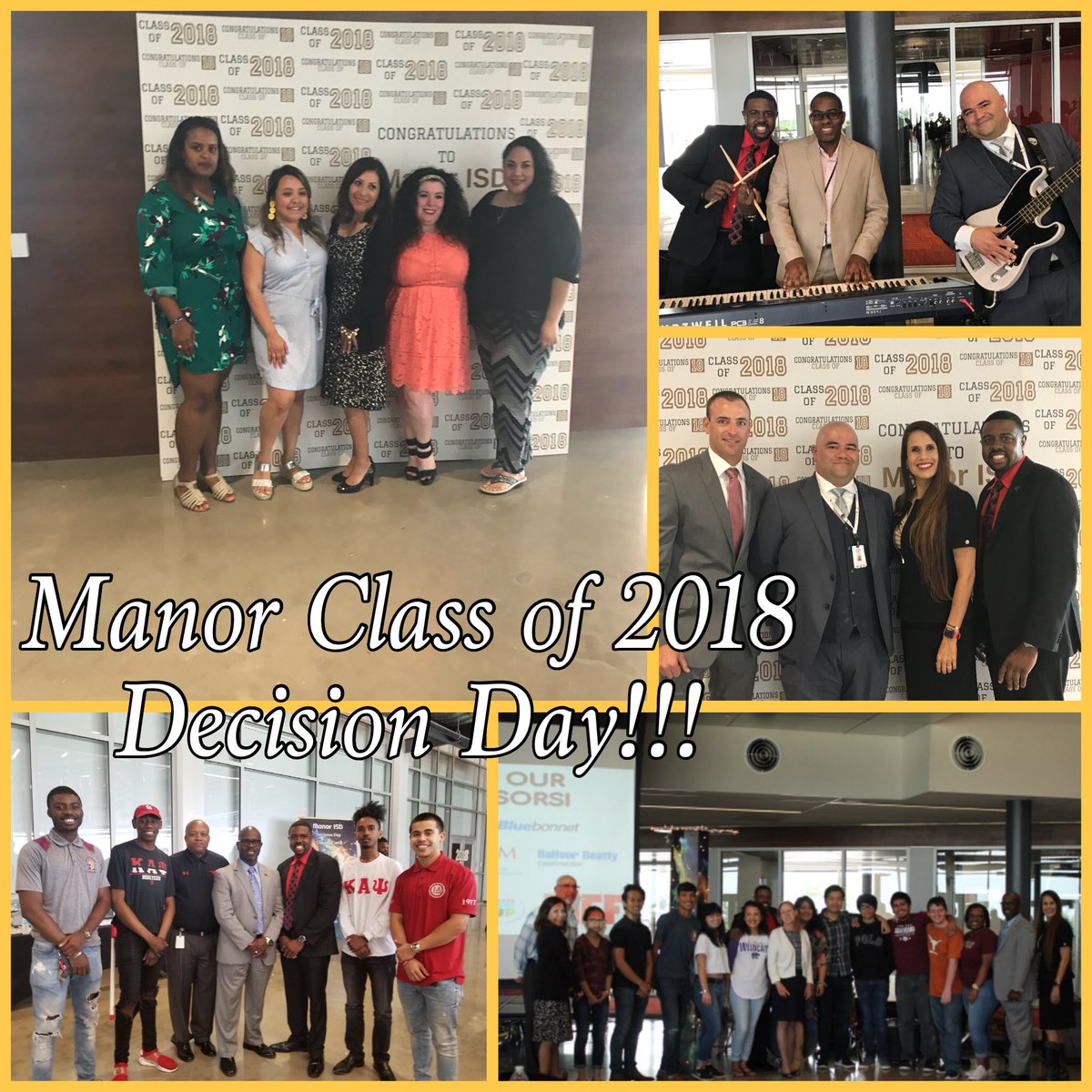 ManorHS's tweet photo. MISD Class of 2018 Decision Day was a huge success!!! Thank You Gear-Up, MEF, & Community Orgs. #MHS #MEA #MNTHS #ManorPride @ManorSeniorHS https://t.co/eKoCd2Qsjm