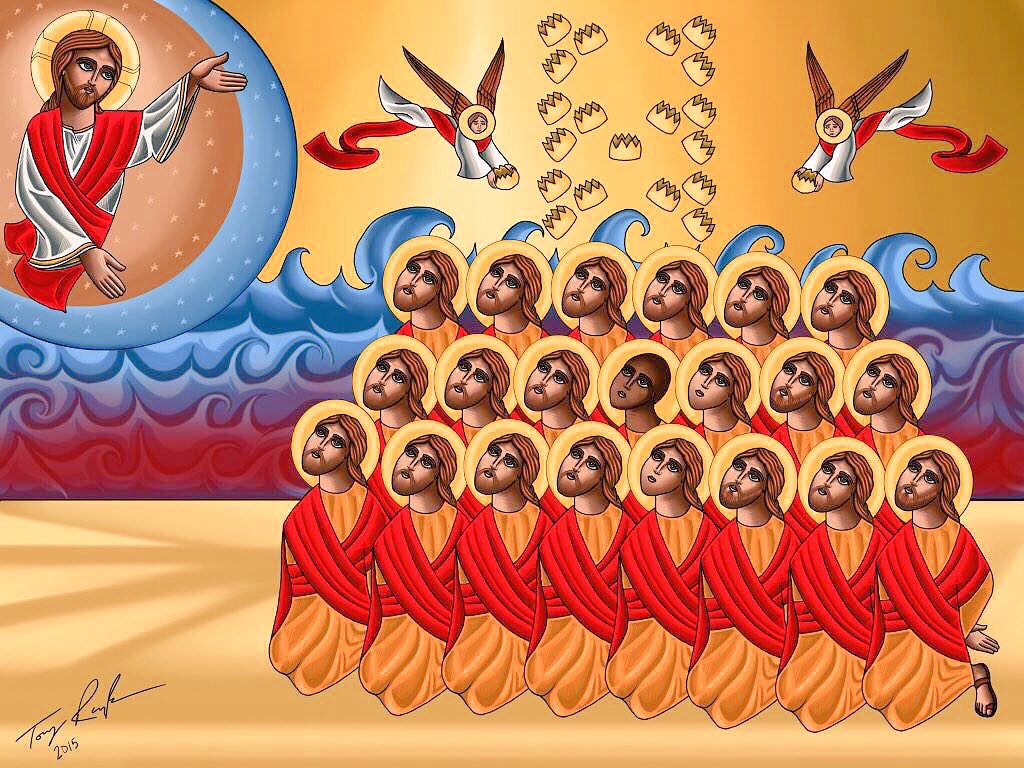 BishopAngaelos's tweet photo. #21Copts who paid ultimate price for their #Faith in #Libya arrive in Egypt, a bitter-sweet day for families. The day of their martyrdom designated by #Coptic #Church as memorial for all #ContemporaryMartyrs. Their spirits repatriated to Paradise, and their bodies to #Egypt. #RIP https://t.co/IaHi1EJW8O