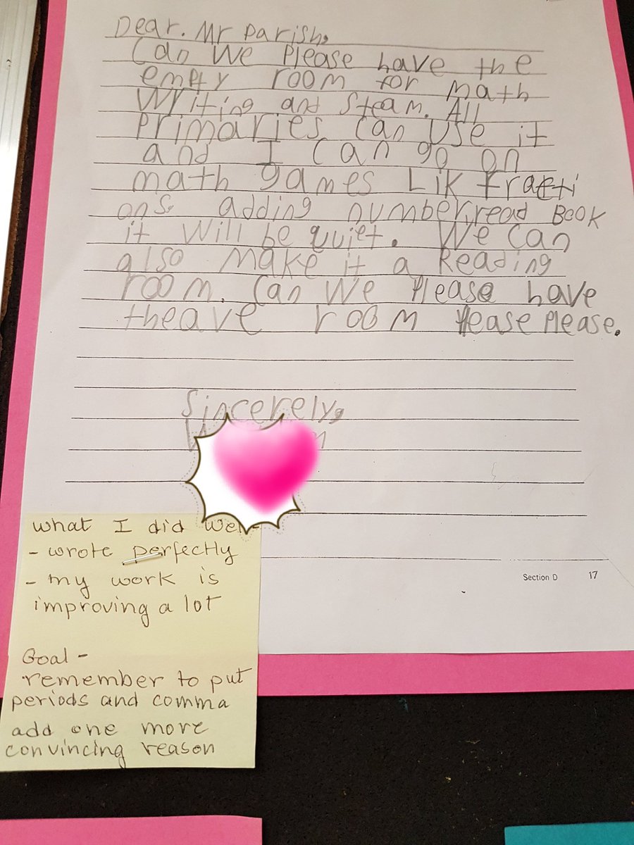 sonia_a9's tweet photo. So proud of my Grade 2/3 students ❤❤. I can see my struggling writers grow into capable writers from being unable to write simple ideas to writing complete sentences Sept.-May #proudteacher #GrowthMindset #traitsofwriting @AgnesMacphailPS @LC3_TDSB https://t.co/V3VR73WQM7
