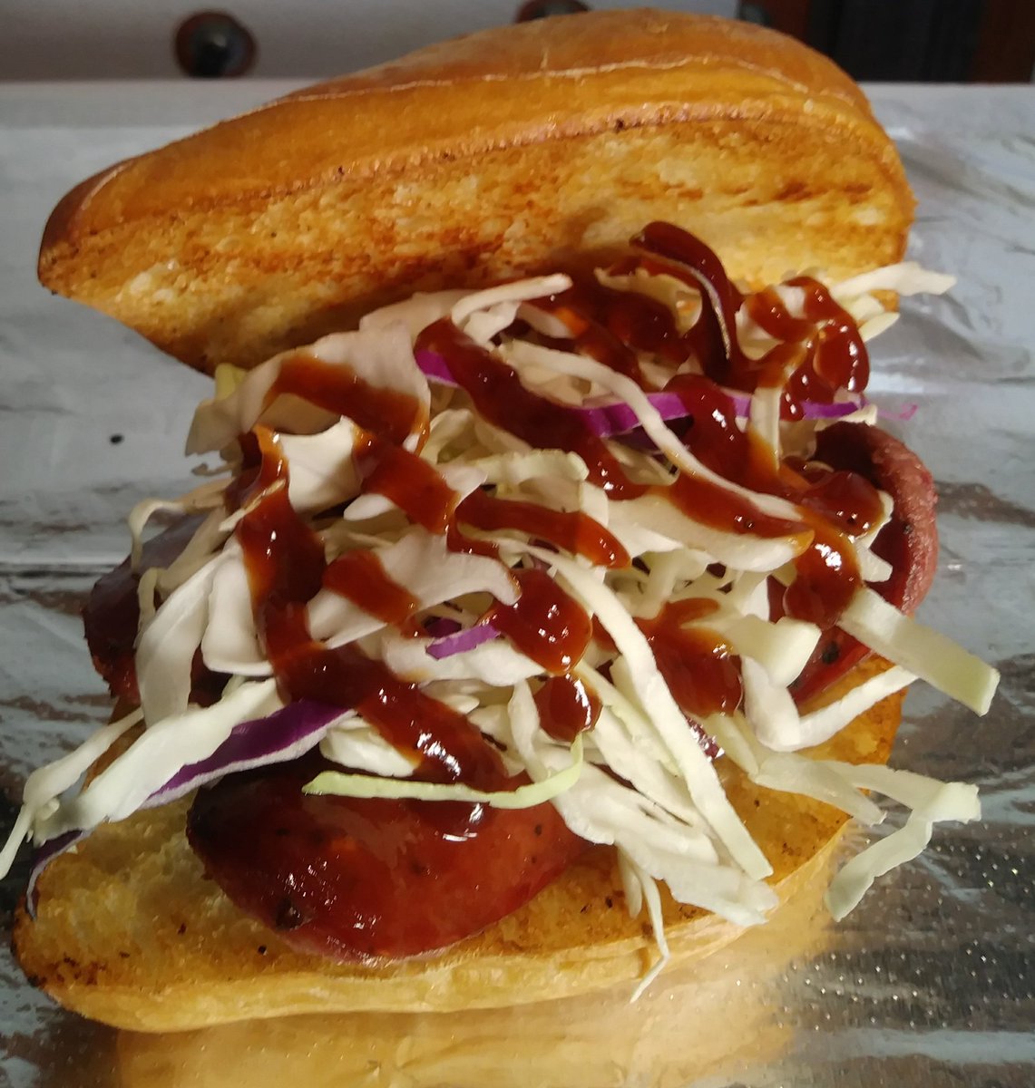RoadDogsNB's tweet photo. New menu item!! #bbq #sausage #sandwich #getinmybelly #roaddogsnb https://t.co/vR8Poy8Z6g